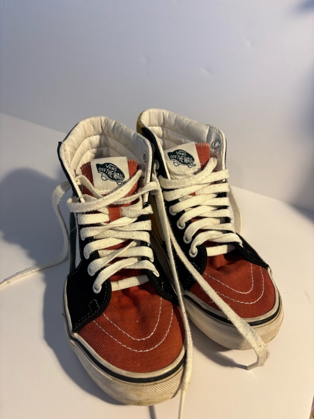 Vans Colour block Canvas Skate High-Top Sneakers, Uni-sex, W-Sz 7, Men’s Sz 5.5.